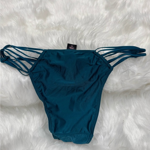 Discontinued Victorias Secret Teal Satin Panty - Picture 6 of 9